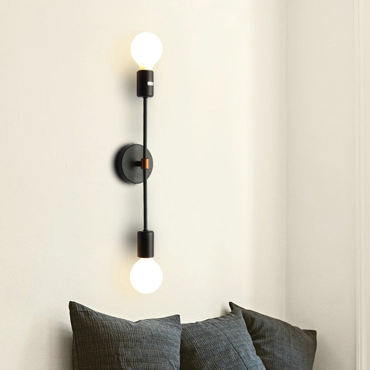 Simple Double Aisle Bedroom Wall Lamp with 5W Warm Light LED( Black)