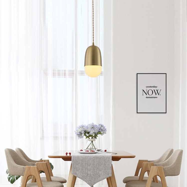 Three Heads Straight Base Modern Simple Restaurant Bar Studio Office Decorative Copper Lighting Chandelier with 5W White Light LED
