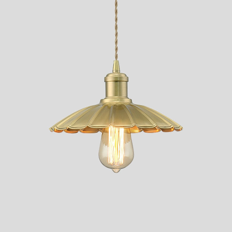 Disc Three Head  LED Brass Chandelier Living Room Studio Simple Window Bed Industrial Retro Copper Chandelier with 5W Warm Light LED