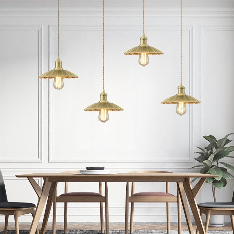 Disc Three Head  LED Brass Chandelier Living Room Studio Simple Window Bed Industrial Retro Copper Chandelier with 5W Warm Light LED