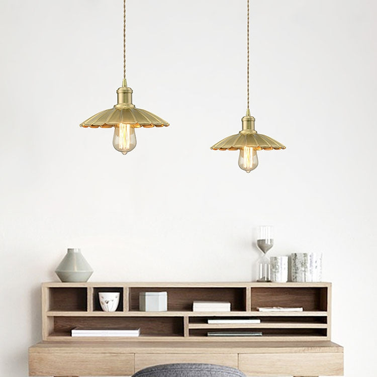 Disc Three Head  LED Brass Chandelier Living Room Studio Simple Window Bed Industrial Retro Copper Chandelier with 5W Warm Light LED
