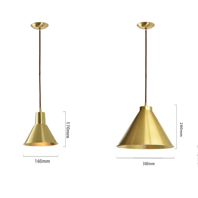Diameter 30cm Copper Simple Retro Creative Chandelier with 5W Warm Light LED