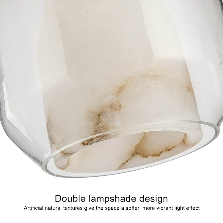 Large Simple Imitation Marble Model Room Restaurant Bar Bedside Chandelier without Light Source