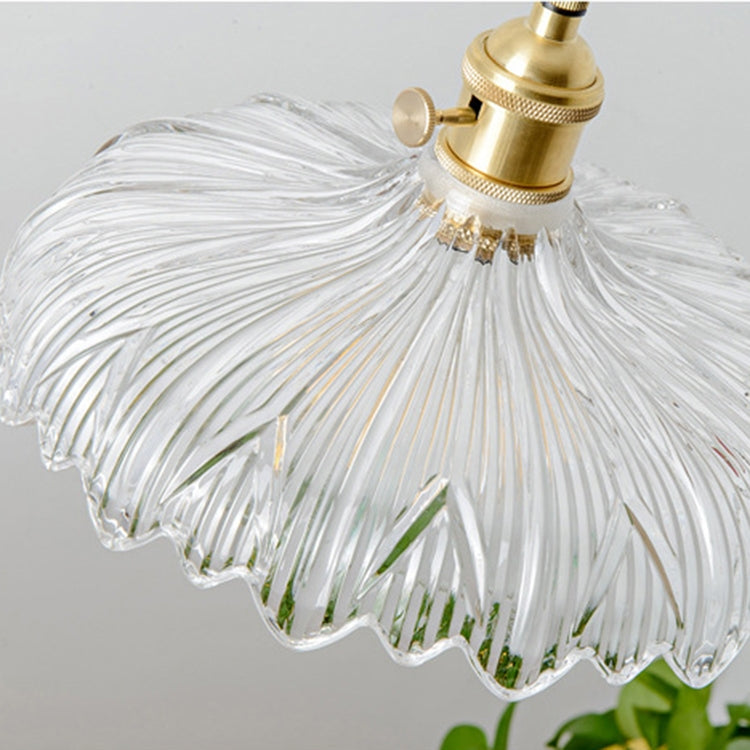 Brass Glass Single Head Small Chandelier without Light Source