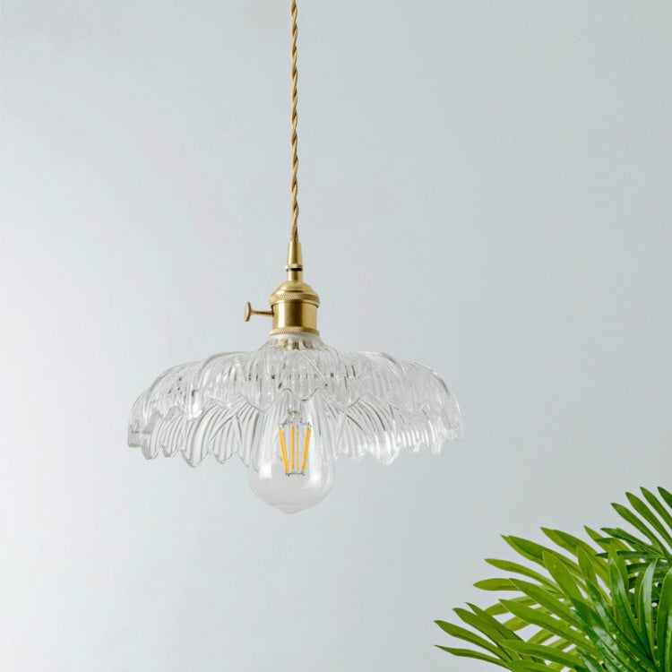 Brass Glass Single Head Small Chandelier with 4W Edison Warm White Light
