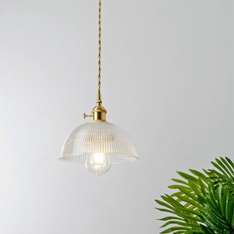 Brass Glass Single Head Small Chandelier with 4W Edison White Light