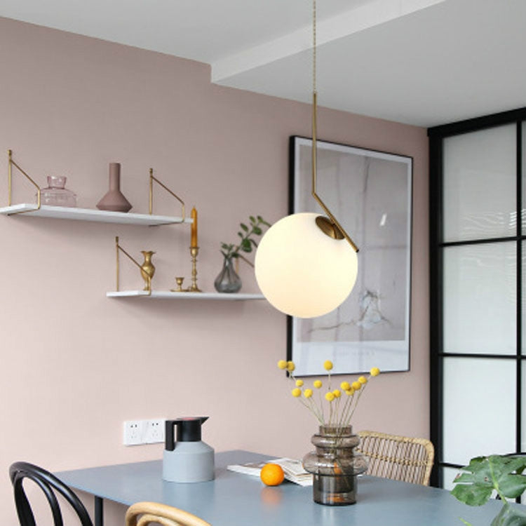 Large  Creative Single Head Glass Ball Bedroom Bedside Chandelier with 5W White Light