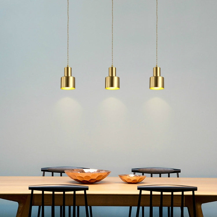 Three Heads  Simple Copper Single Head Restaurant Chandelier without Light Source