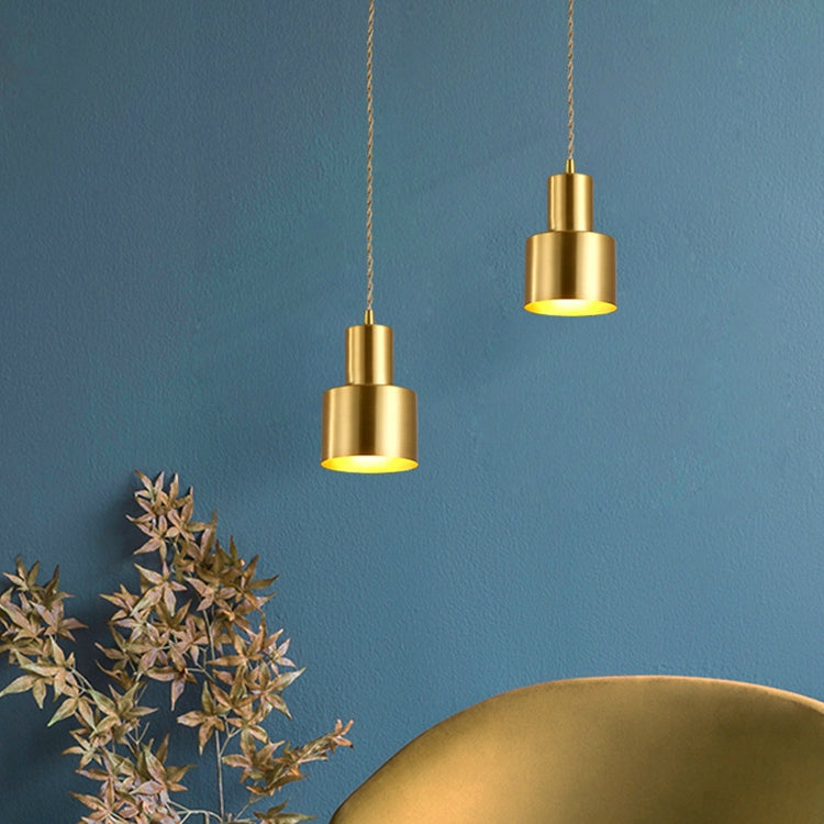 Three Heads  Simple Copper Single Head Restaurant Chandelier without Light Source