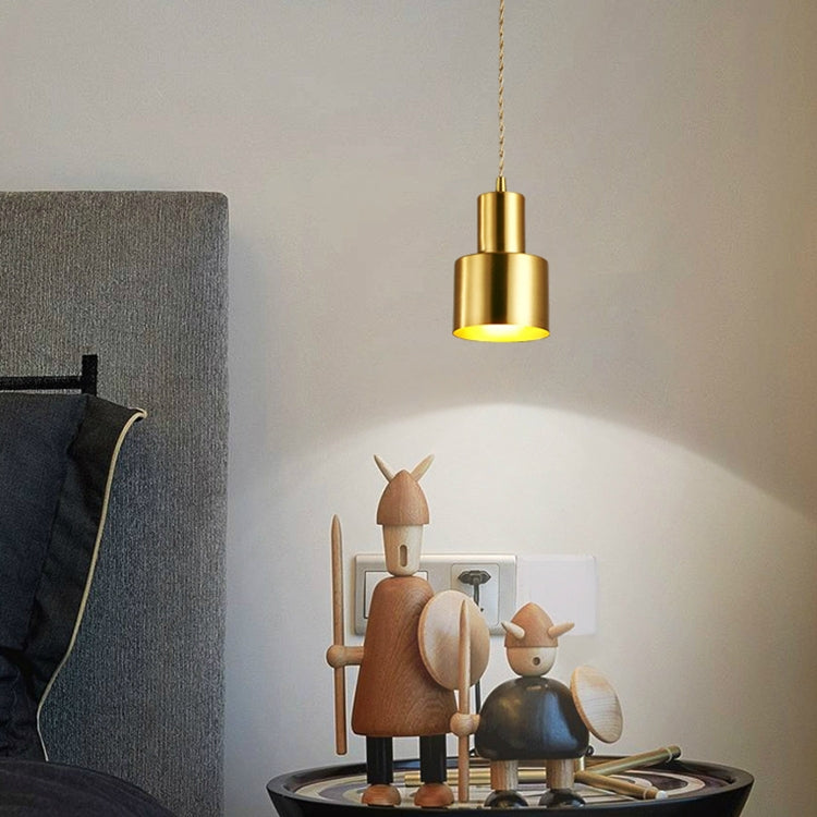 Three Heads  Simple Copper Single Head Restaurant Chandelier without Light Source