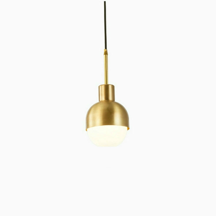 Pure Copper  Simple Single Head Bedroom Bedside Chandelier with 7W Three Color Light LED