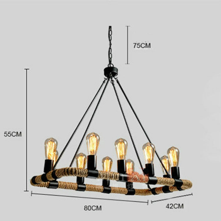 Creative Retro Industrial Wrought Iron Twine Chandelier with 4W LED(10 Heads)