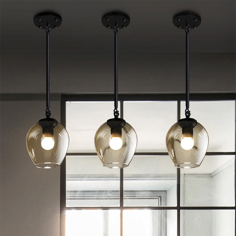 Single Head Black  Creative Glass Branches Living Room Chandelier without Light Source