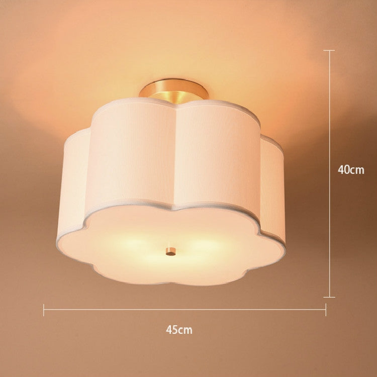 Simple Modern Dining Room Bedroom Study Fabric Ceiling Lamp without Light Source
