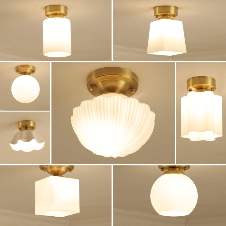 Modern Simple Copper Creative Personality Bedroom Modern Ceiling Lamp without Light Source