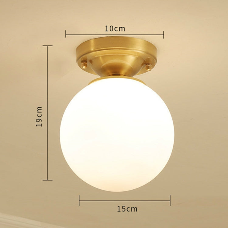 Modern Simple Copper Creative Personality Bedroom Modern Ceiling Lamp with 5W White Light LED