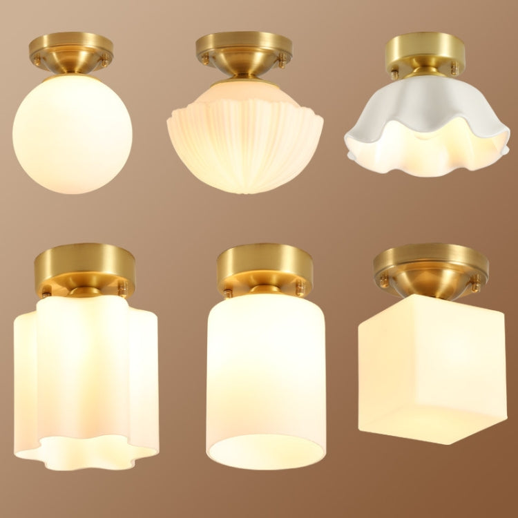 Modern Simple Copper Creative Personality Bedroom Modern Ceiling Lamp with 5W White Light LED
