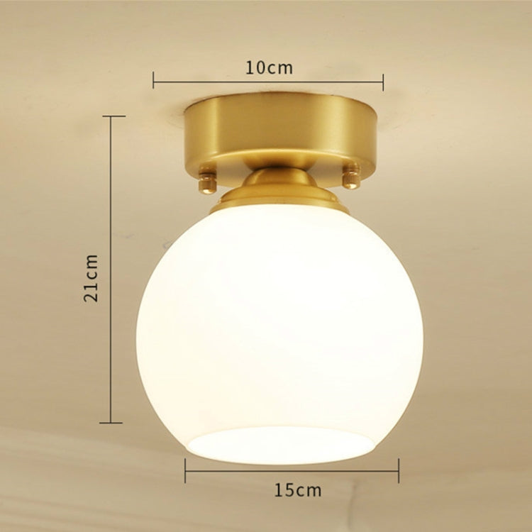 Modern Simple Copper Creative Personality Bedroom Modern Ceiling Lamp with 5W White Light LED