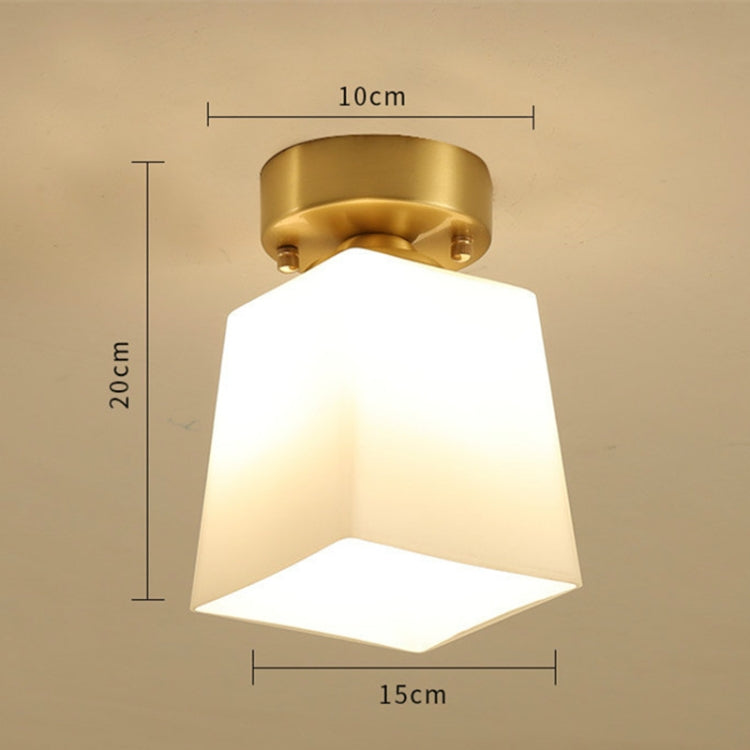 Modern Simple Copper Creative Personality Bedroom Modern Ceiling Lamp with 5W Warm White LED