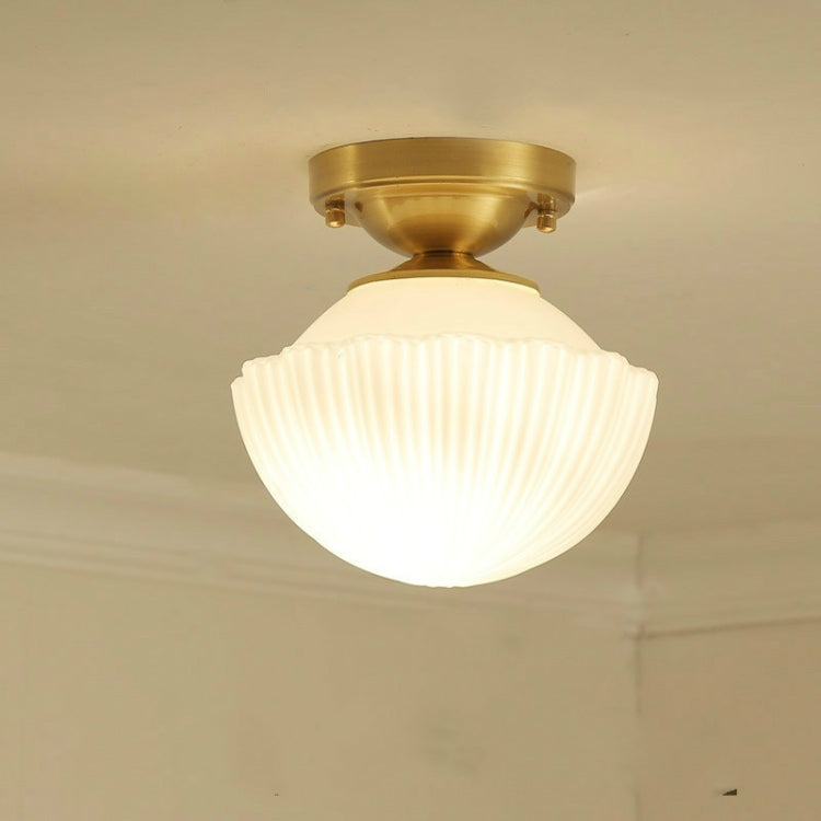 Modern Simple Copper Creative Personality Bedroom Modern Ceiling Lamp with 5W Warm White LED