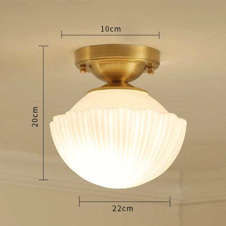 Modern Simple Copper Creative Personality Bedroom Modern Ceiling Lamp with 5W Warm White LED
