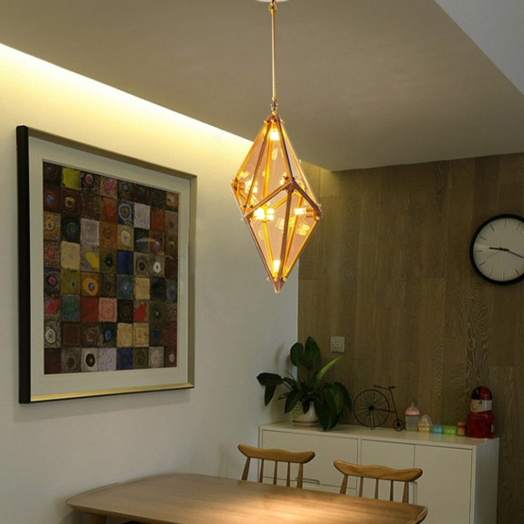 Large Modern Minimalist Bedroom Study Bar Diamond Glass Chandelier without Light Source