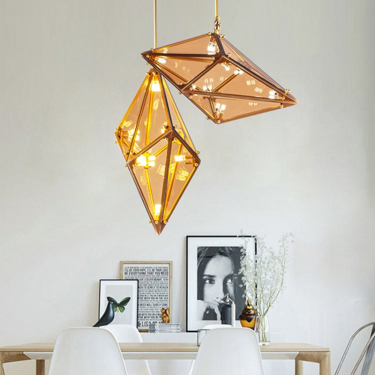 Large Modern Minimalist Bedroom Study Bar Diamond Glass Chandelier without Light Source