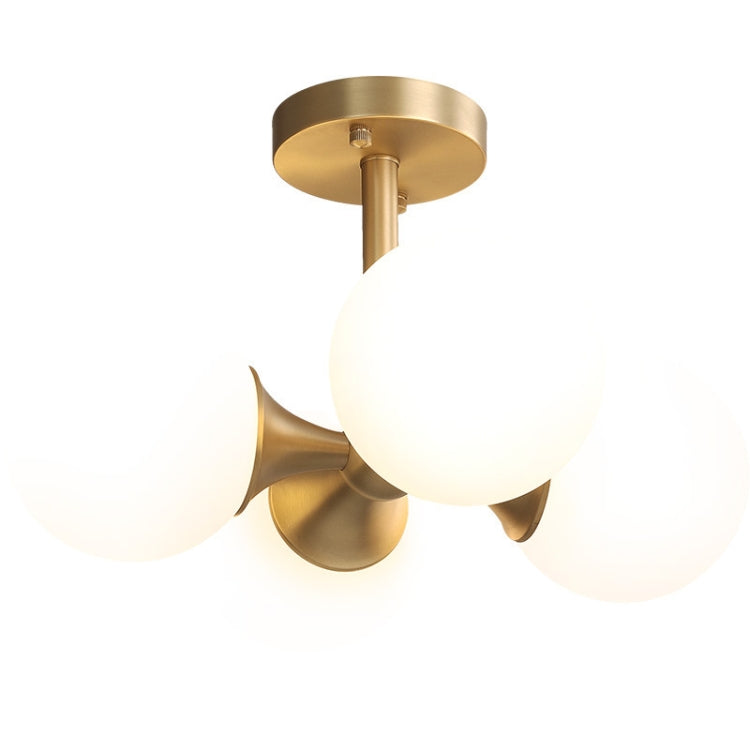 4 Heads Modern Creative All-copper Ceiling Lamp without Light Source