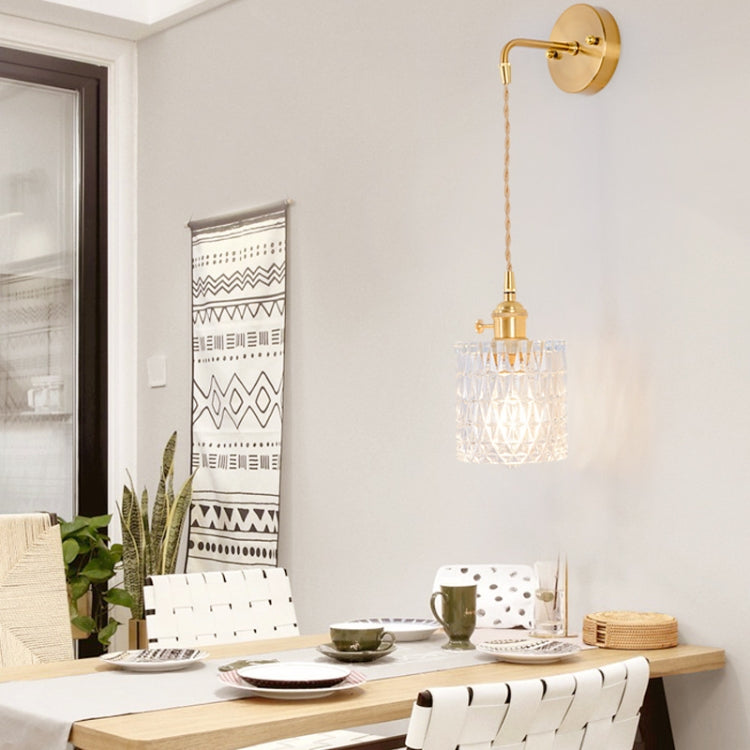 Modern Minimalist Restaurant Bar Single-Head Braided Wire Copper Lamp Chandelier, Power source: White Light 5W