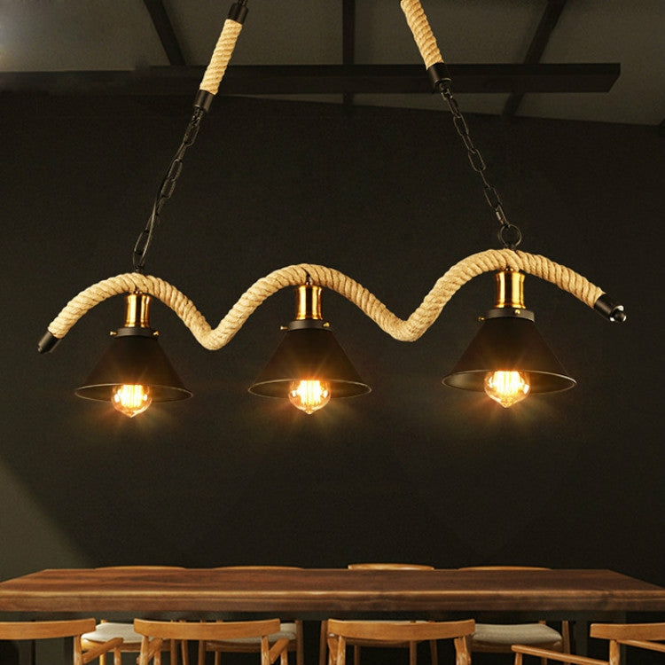 3 Heads  Vintage Industrial Style Restaurant Bar Chandelier, Power source:  White Light LED5W