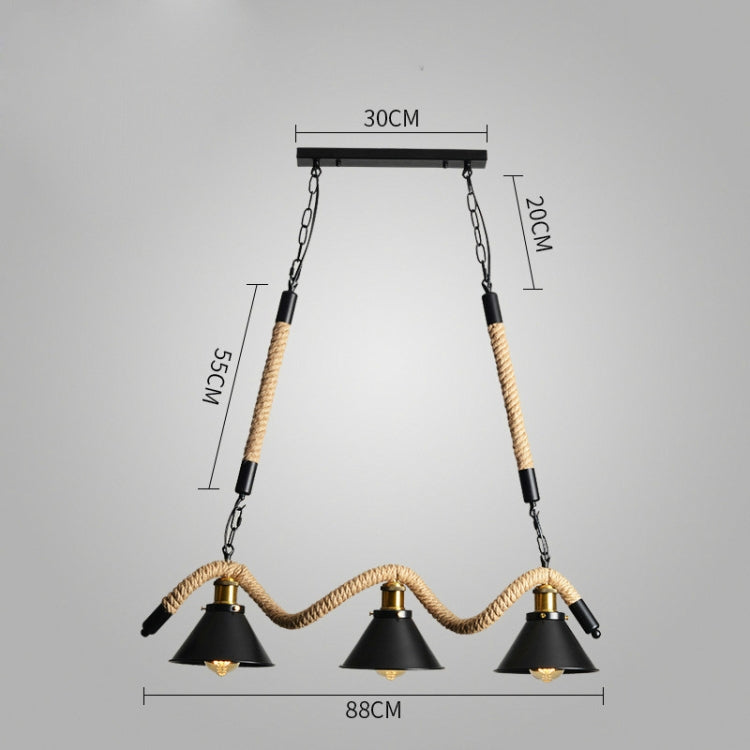 3 Heads  Vintage Industrial Style Restaurant Bar Chandelier, Power source:  White Light LED5W
