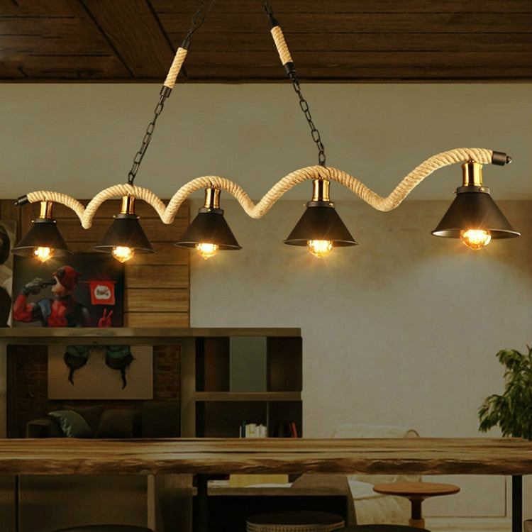 5 Heads  Vintage Industrial Style Restaurant Bar Chandelier, Power source: Without Light Source