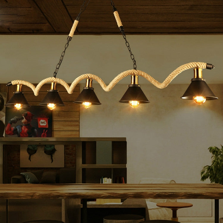 5 Heads  Vintage Industrial Style Restaurant Bar Chandelier, Power source: Without Light Source