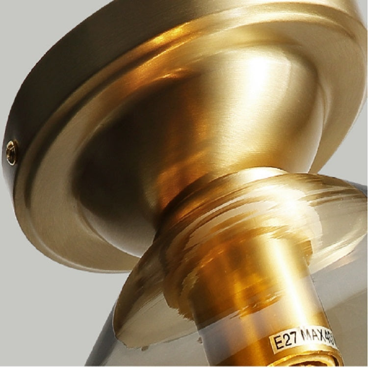 Bar Restaurant Simple Copper Ceiling Lamp, Power source: without Light Source