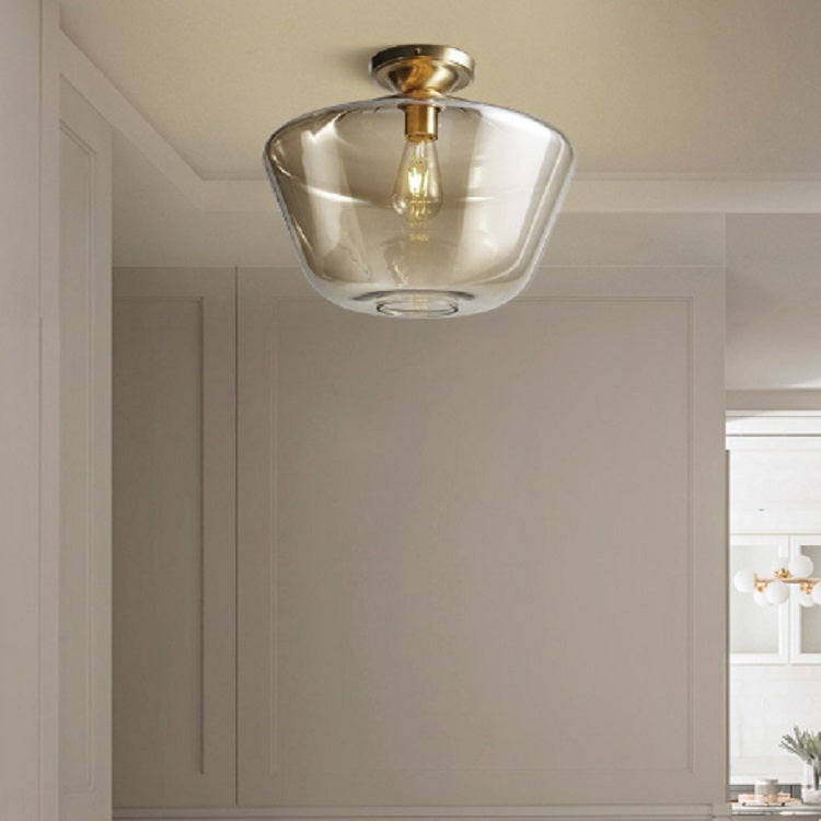 Bar Restaurant Simple Copper Ceiling Lamp, Power source: without Light Source