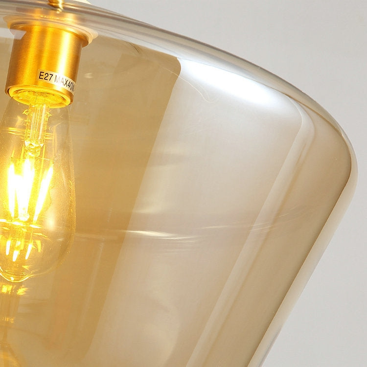 Bar Restaurant Simple Copper Ceiling Lamp, Power source:  White Light