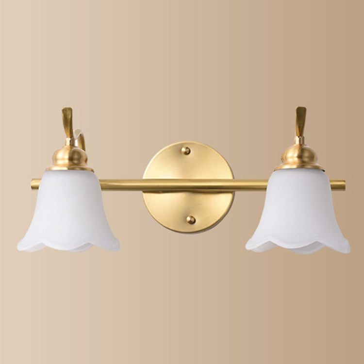 2 Heads Copper Mirror Headlight Wash Vanity Dressing Table Wall Lamp