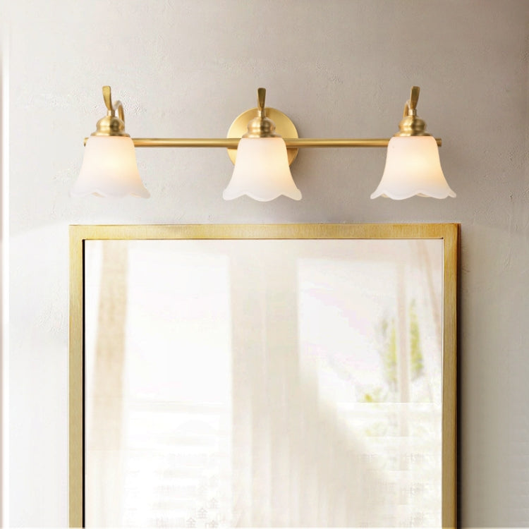 3 Heads Copper Mirror Headlight Wash Vanity Dressing Table Wall Lamp