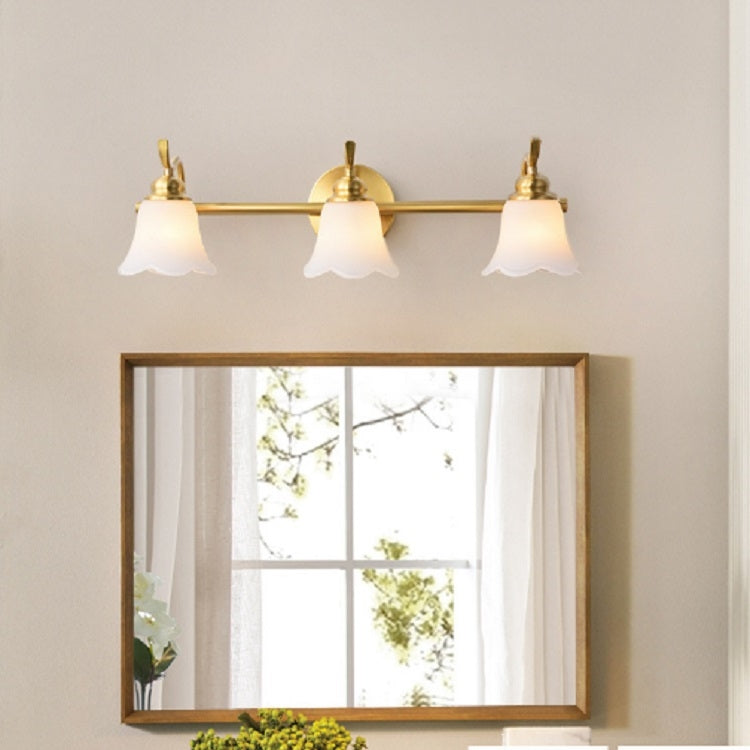 3 Heads Copper Mirror Headlight Wash Vanity Dressing Table Wall Lamp