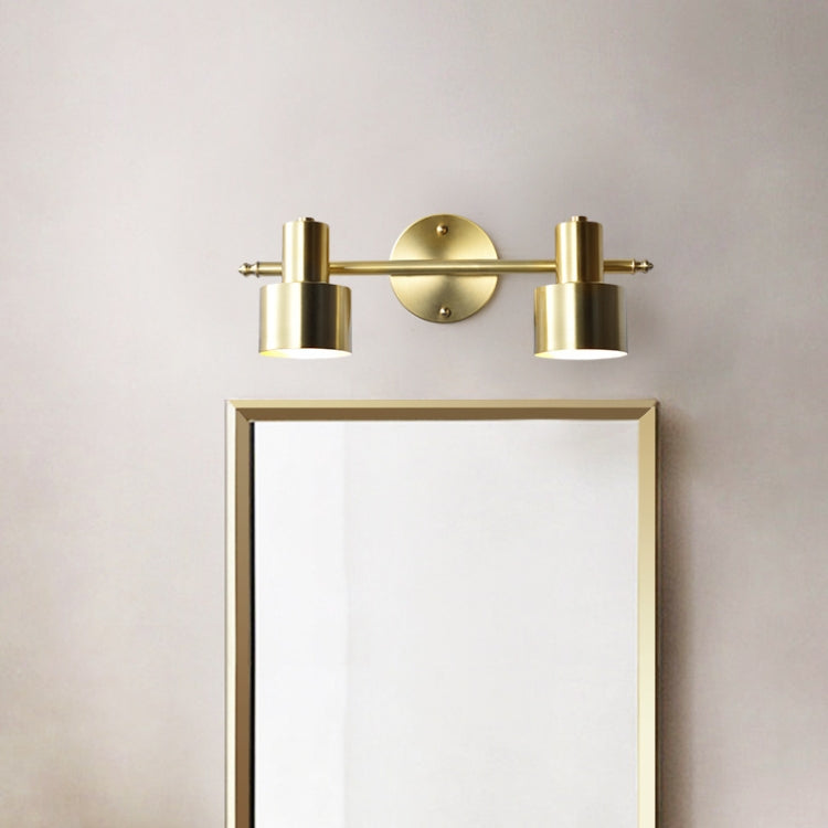 3 Heads Copper  E27 LED Copper Mirror Headlights Makeup Lamp Bathroom Mirror Cabinet Gold Wall Lamp