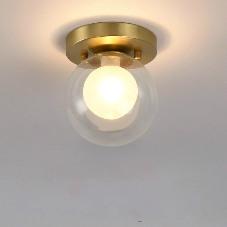 A   Simple Walkway Copper Lamp Single Head Corridor Hall Porch Ceiling Lights without Light Source