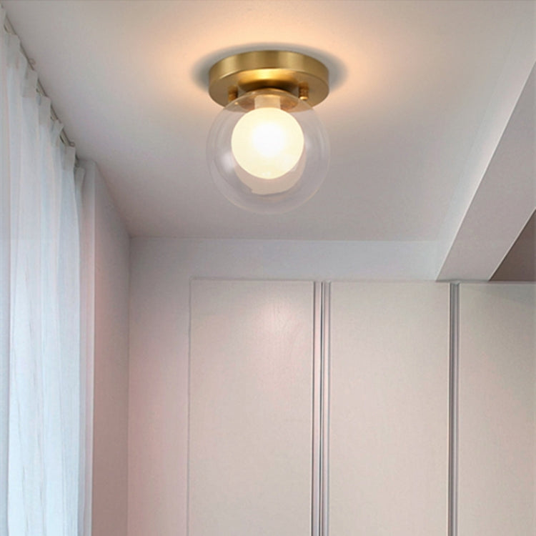 A   Simple Walkway Copper Lamp Single Head Corridor Hall Porch Ceiling Lights without Light Source