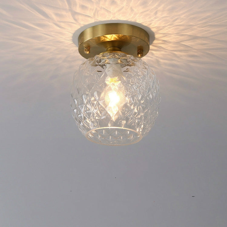 E  Simple Walkway Copper Lamp Single Head Corridor Hall Porch Ceiling Lights without Light Source