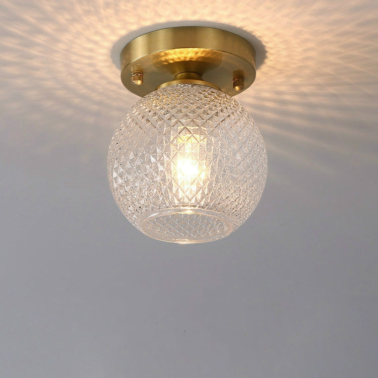 F  Simple Walkway Copper Lamp Single Head Corridor Hall Porch Ceiling Lights without Light Source
