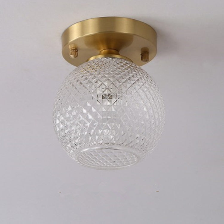 F  Simple Walkway Copper Lamp Single Head Corridor Hall Porch Ceiling Lights without Light Source