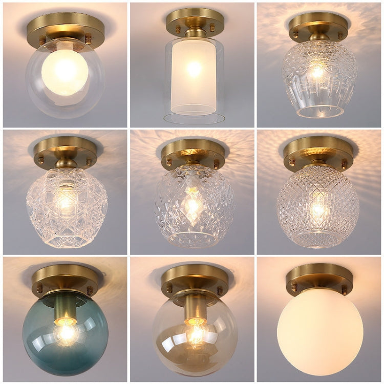F  Simple Walkway Copper Lamp Single Head Corridor Hall Porch Ceiling Lights without Light Source