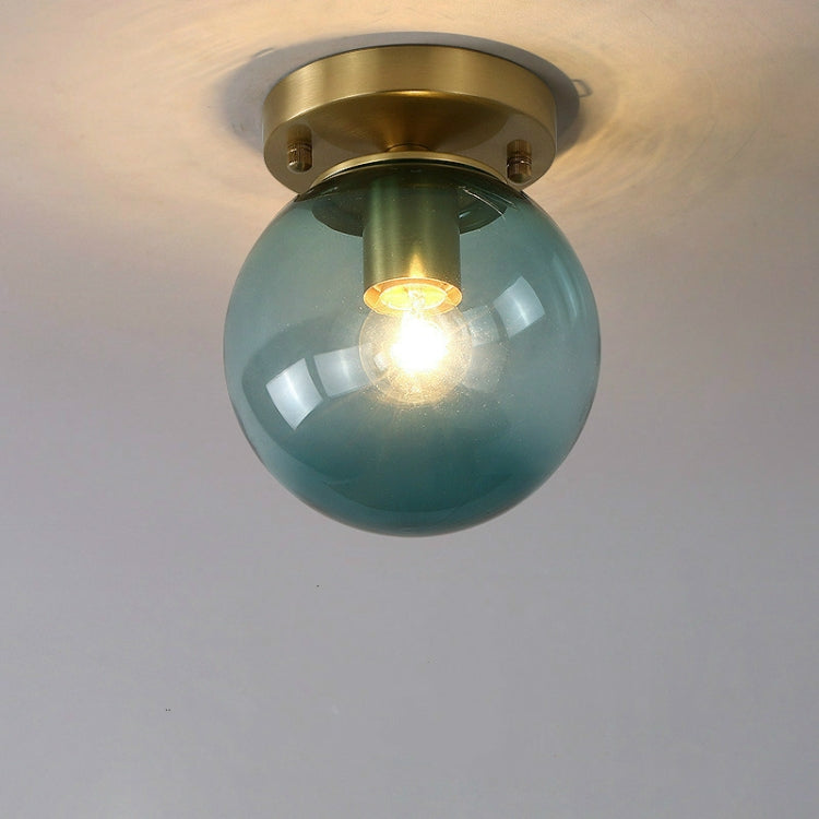 G  Simple Walkway Copper Lamp Single Head Corridor Hall Porch Ceiling Lights without Light Source