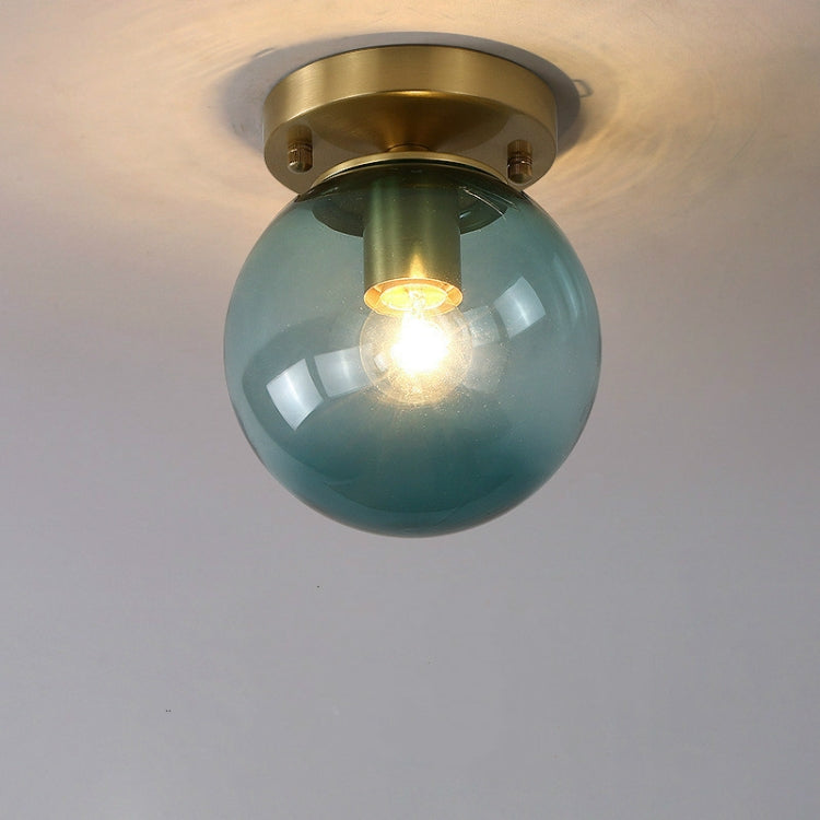 G  Simple Walkway Copper Lamp Single Head Corridor Hall Porch Ceiling Lights with Warm Light LED