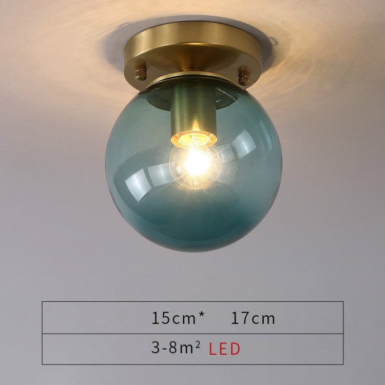 G  Simple Walkway Copper Lamp Single Head Corridor Hall Porch Ceiling Lights with Warm Light LED