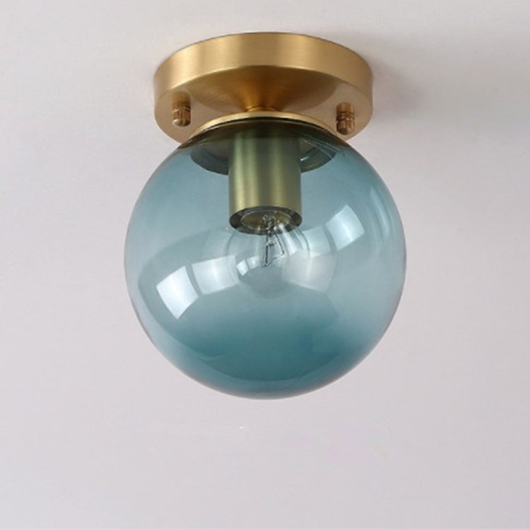 G  Simple Walkway Copper Lamp Single Head Corridor Hall Porch Ceiling Lights with Three-Color Light LED